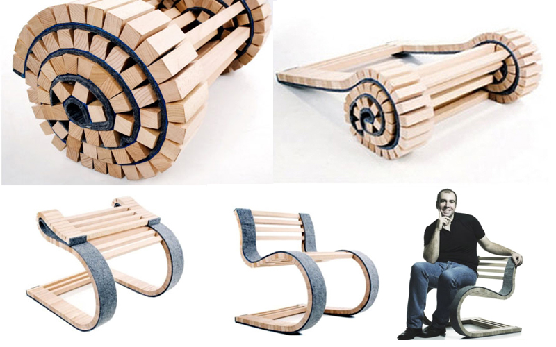 Napi szék: feltekerhető faszék